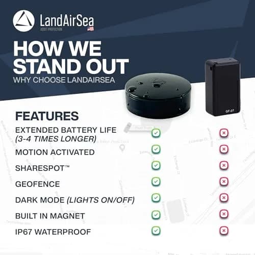 LandAirSea Overdrive GPS Tracker — Extended Battery, Waterproof, Magnetic | Real-Time Asset Tracking thumbnail 4