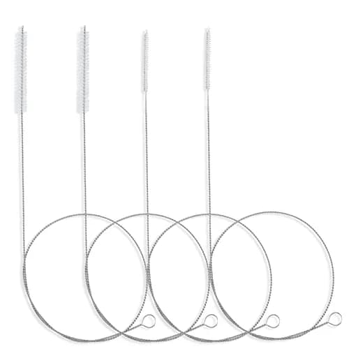 FOLUNUE 40 Inches Black Cleaning Brush Set (4PCS) | Flexible Stainless Steel Handle thumbnail 1