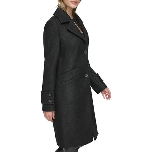 Andrew Marc Wool Coat Notch Collar Black XL | Classic Winter Style with American Craftsmanship thumbnail 2