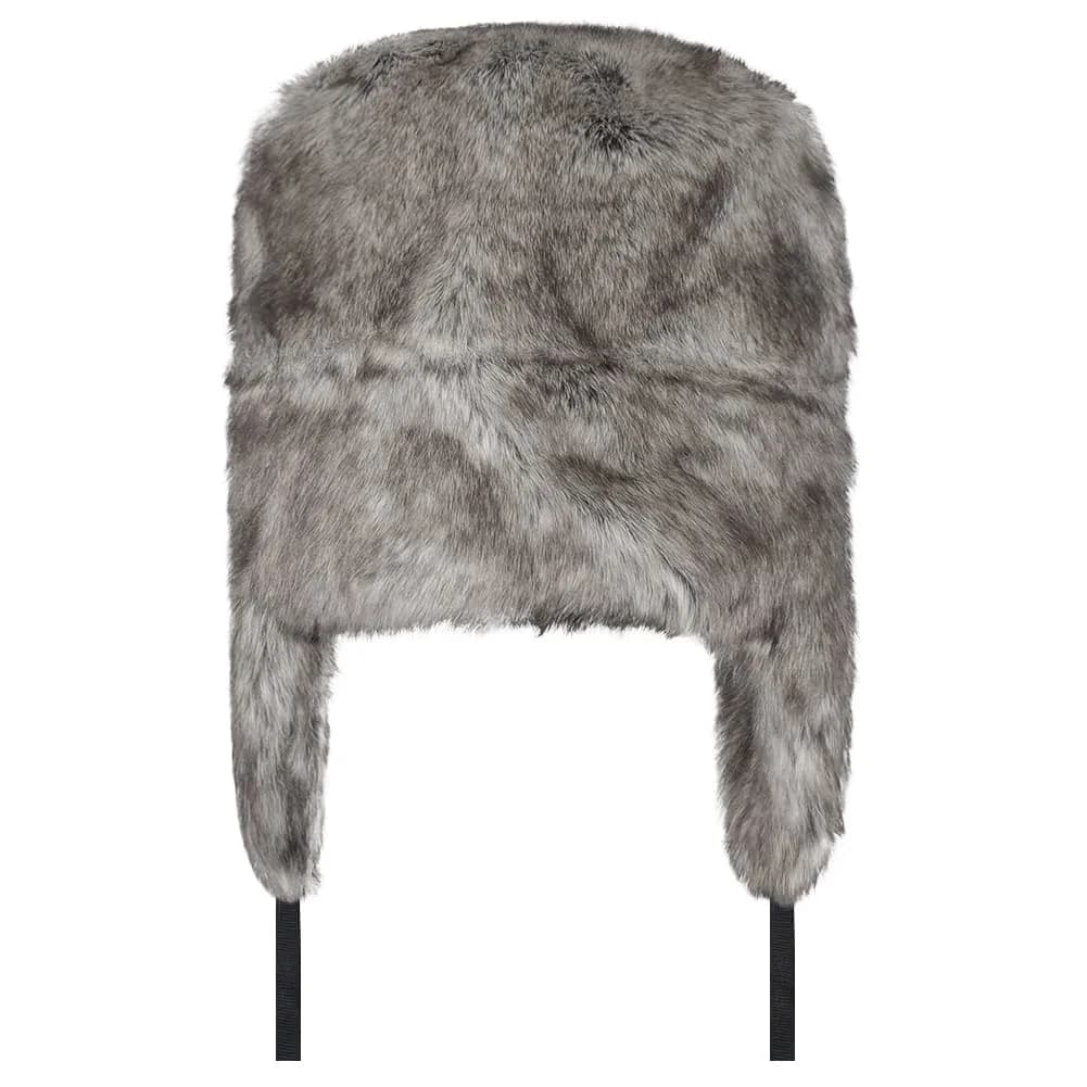 HKSICHENGKEJI Trapper Russian Trooper Hat Gray | Warm Faux Fur Earflap Cap for Cold Weather - view 9