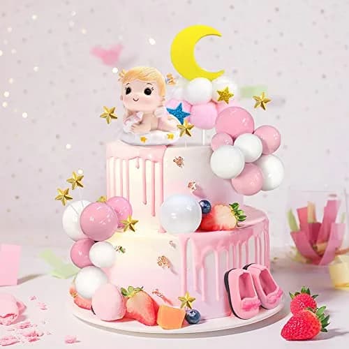 KEEPARTY Princess Cake Topper for Birthday | Baby Girl Theme, 30 pcs, Resin & Plastic thumbnail 5