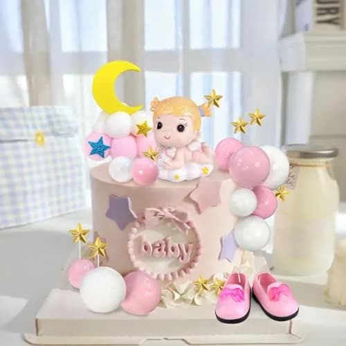 KEEPARTY Princess Cake Topper for Birthday | Baby Girl Theme, 30 pcs, Resin & Plastic thumbnail 7
