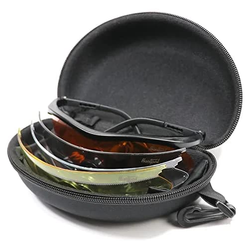 HUNTPAL Safety Glasses with 4 Interchangeable Lenses | ANSI Z87+ UV400 Protection thumbnail 5