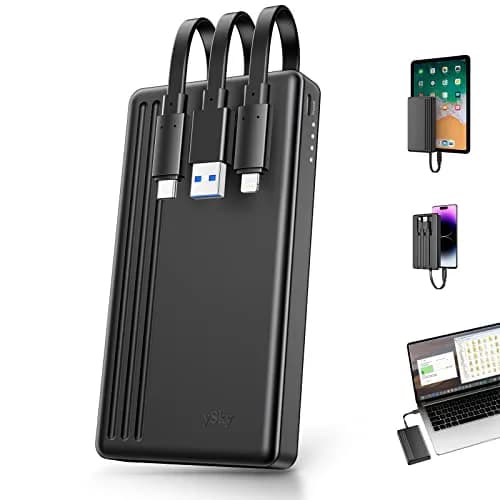 ySky MFi Certified 1TB Portable External Hard Drive | Backup Photos & Videos — Dark Black