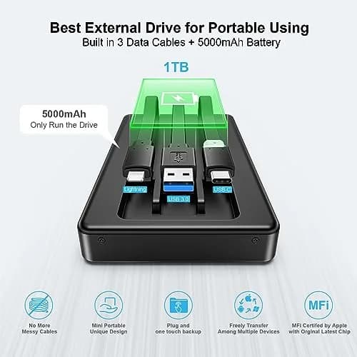 ySky MFi Certified 1TB Portable External Hard Drive | Backup Photos & Videos thumbnail 4