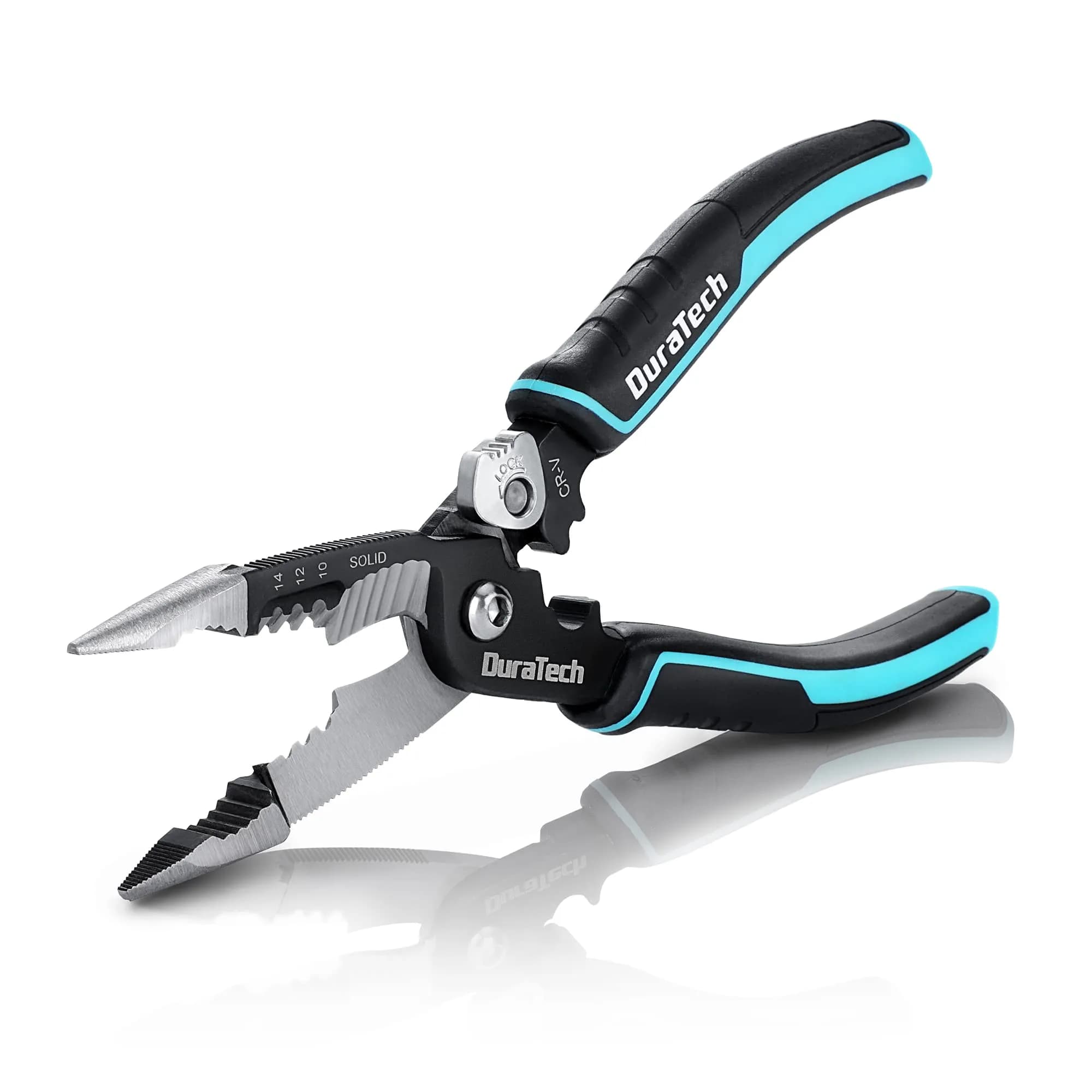 DURATECH 5-in-1 CR-V Wire Stripper for Crimping, 8" Multi-Function Tool | Heavy Duty, Ergonomic, Durable - main product image
