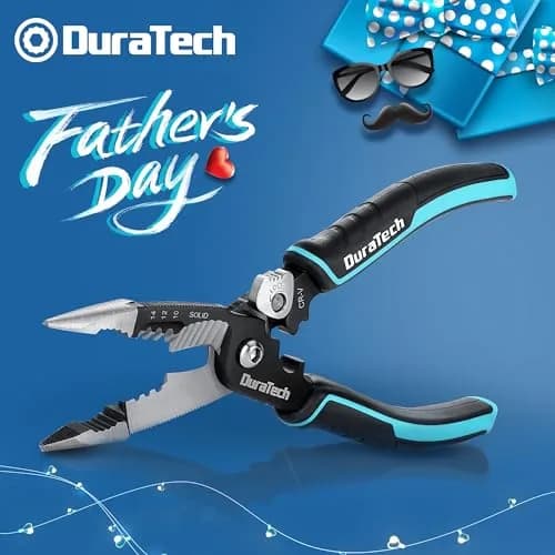 DURATECH 5-in-1 CR-V Wire Stripper for Crimping, 8" Multi-Function Tool | Heavy Duty, Ergonomic, Durable thumbnail 3
