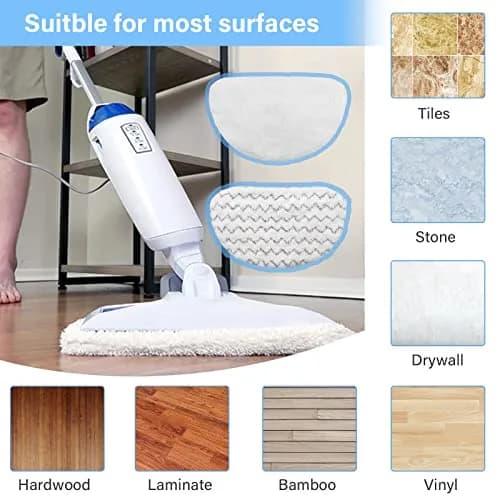 Tivcroxs 12 Pack 1940 Steam Mop Replacement Pads for Bissell Powerfresh Steam Mop 1940 1440 1806 1544 2075 2685A 2814 Series, Model 19402 19404 19408 19409 1940A 1940F 1940Q 1940T 1940W B0006 B0017 2075A thumbnail 6