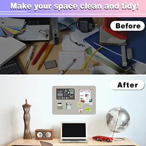 HYHOSHI Magnetic Board 44.96cm x 29.97cm (17.5" x 11.4") 2-Pack | Display Photos, Notes, and Magnets thumbnail 5