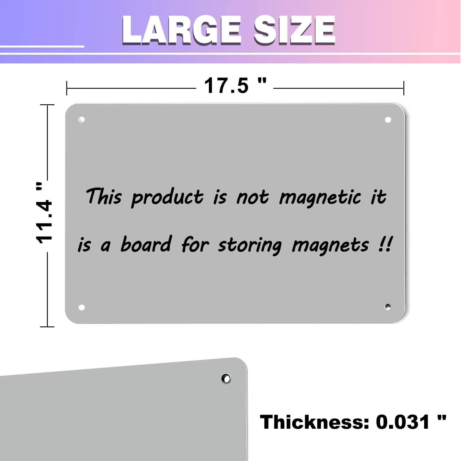 HYHOSHI Magnetic Board 44.96cm x 29.97cm (17.5" x 11.4") 2-Pack | Display Photos, Notes, and Magnets - view 2