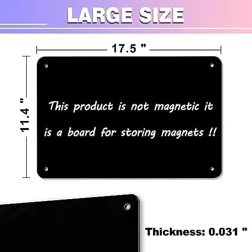 HYHOSHI Black Magnetic Board 43.9 cm x 29 cm (17.5" x 11.4") | Display Photos, Notes, Magnets thumbnail 2
