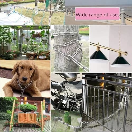 4every SUS304 Stainless Steel Chain 2mm x 3m (0.08" x 9.8ft) | Light Duty Utility Chain for Home & Outdoor Use thumbnail 5