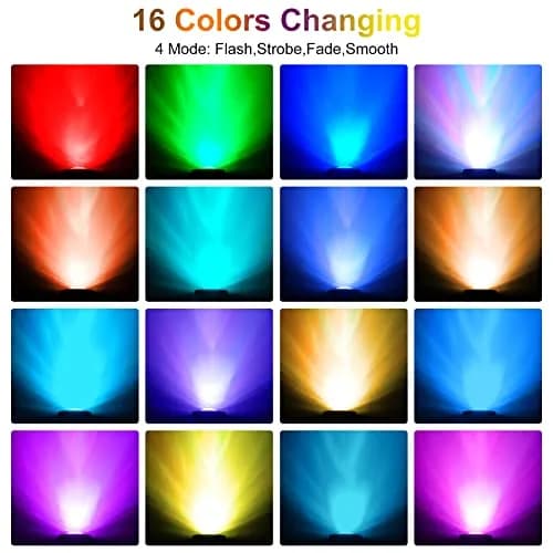 CREPOW RGB Pond Lights with Timer | Underwater Colorful Landscape Spotlights, 6-Pack, IP68 Waterproof, 98ft Remote Control thumbnail 4
