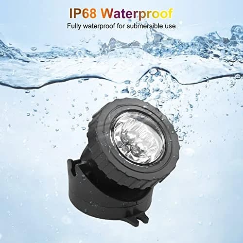 CREPOW RGB Pond Lights with Timer | Underwater Colorful Landscape Spotlights, 6-Pack, IP68 Waterproof, 98ft Remote Control thumbnail 5
