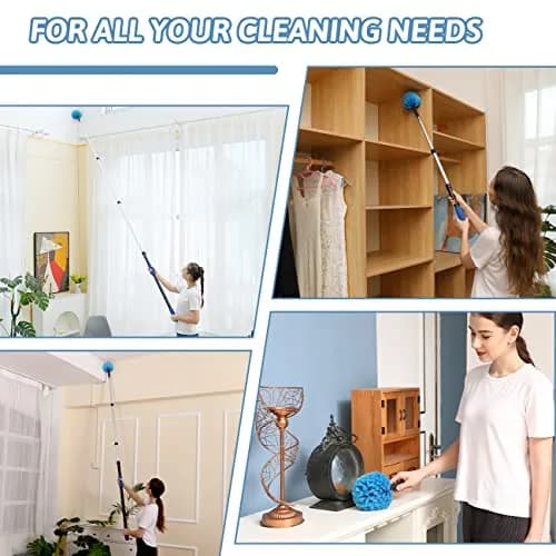 MAYKI 20-Foot Cobweb Duster with Extension Pole Kit | Nylon Duster Head, Aluminum Pole, 2-Piece Set thumbnail 6