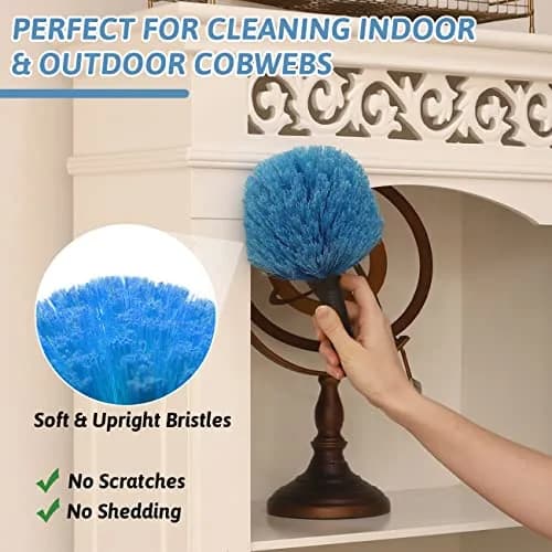 MAYKI 20-Foot Cobweb Duster with Extension Pole Kit | Nylon Duster Head, Aluminum Pole, 2-Piece Set thumbnail 3