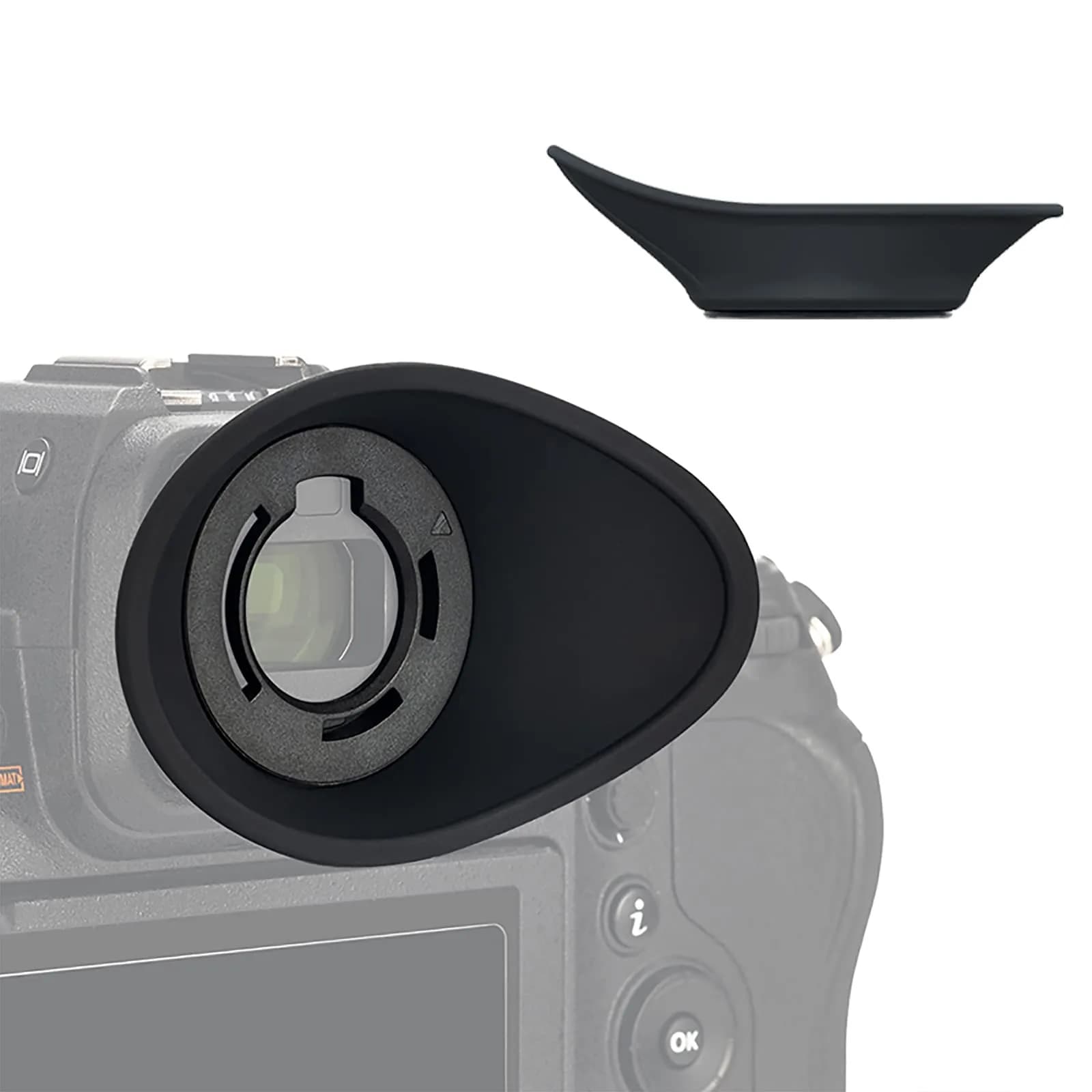 JJC Large Version Eyecup for Sony A7IV A7RV A9III A7SIII A1 Cameras | 360° Rotating Oval Extension Viewfinder Eyeshade, Replaces FDA-EP19 — Replace DK-33 Eyecup