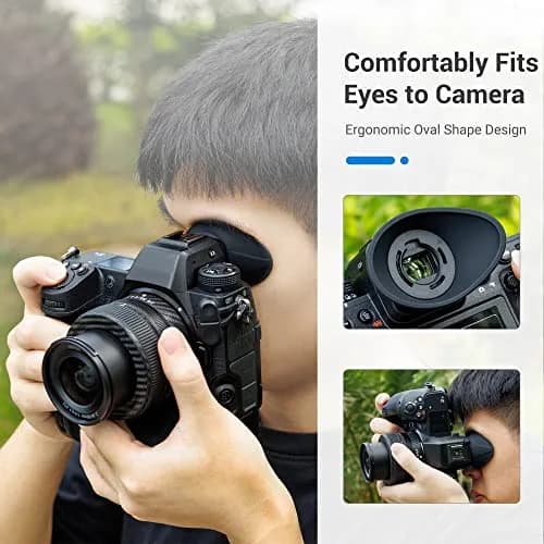 JJC 360° Rotatable Eyecup for Nikon Z8 Z9 Zf Cameras | Extended Oval Viewfinder Eye Cup 21.9mm thumbnail 5