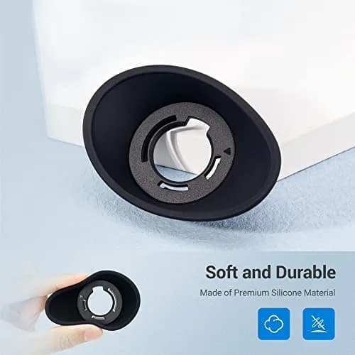 JJC 360° Rotatable Eyecup for Nikon Z8 Z9 Zf Cameras | Extended Oval Viewfinder Eye Cup 21.9mm thumbnail 6