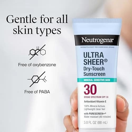 Neutrogena Ultra Sheer Dry-Touch Mineral Sunscreen SPF 30 89ml (3 fl oz) | Broad Spectrum UVA/UVB Protection thumbnail 7