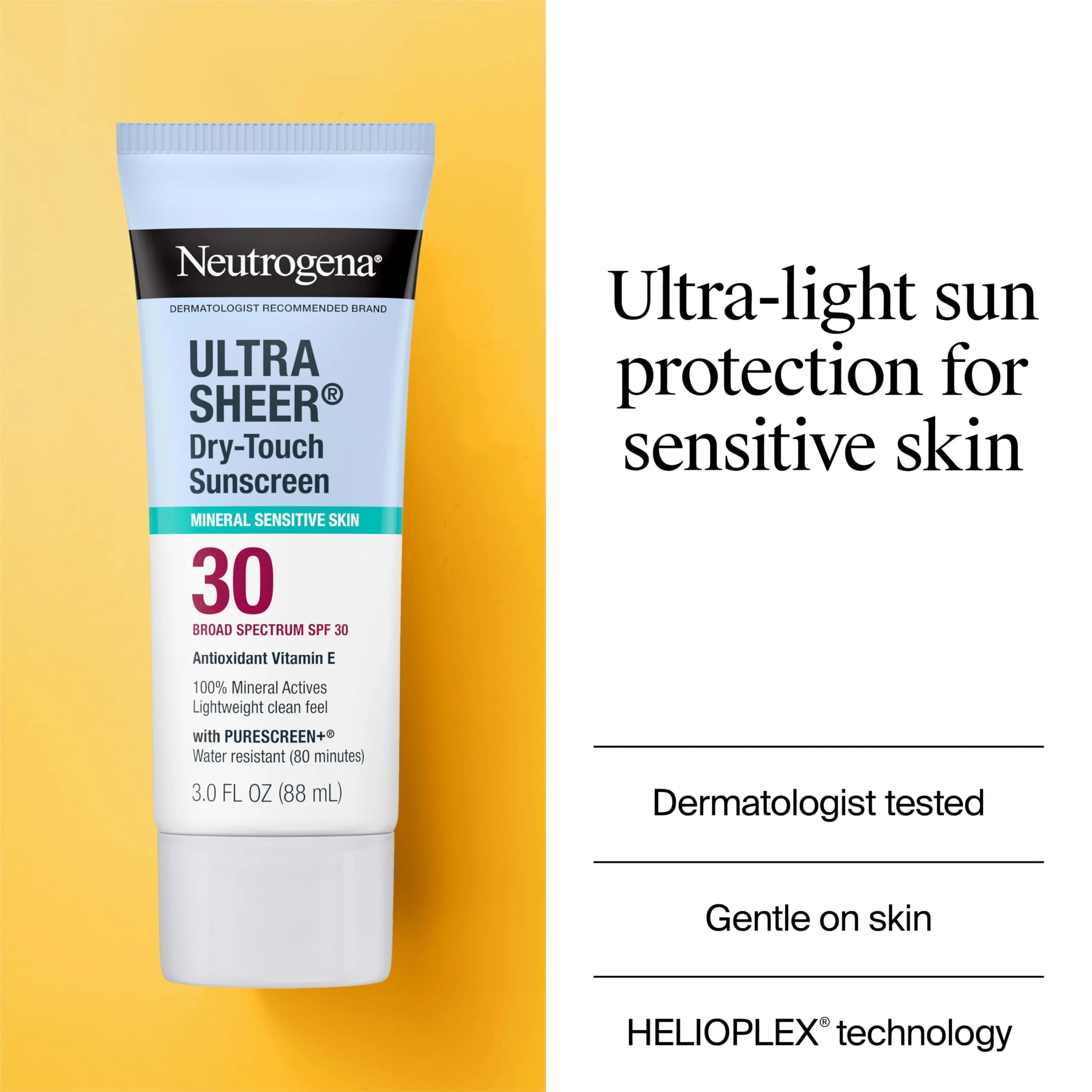 Neutrogena Ultra Sheer Dry-Touch Sunscreen SPF 30 Face & Body Lotion (3 fl oz) | USA Import - view 3