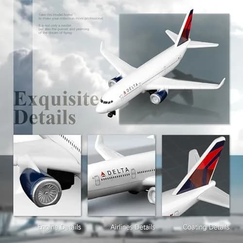 Joylludan Delta Plane Model 14.2 cm (5.6 in) Length | Diecast Alloy Aircraft Replica for Collections thumbnail 4