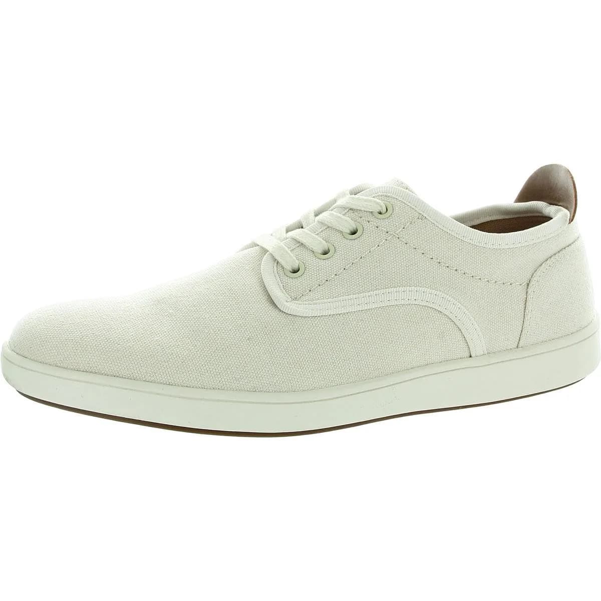 Steve Madden Fenta Men's Lightweight Casual Sneakers Walking Shoes Cream Fabric 7.5 (27.5 cm)