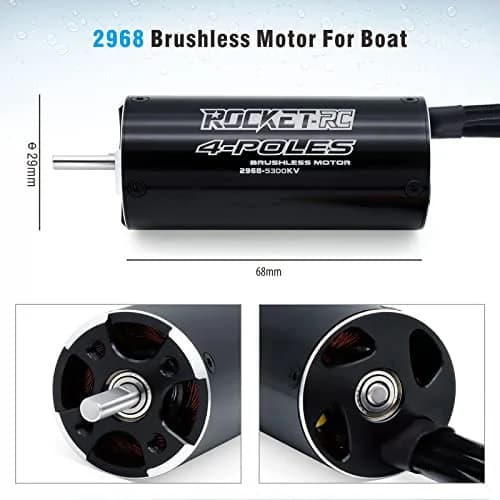 Surpass Hobby RC Boat Motor 5300KV Aluminum Heat Sink | High RPM, Low Noise, Durable (70-120 chars) thumbnail 4