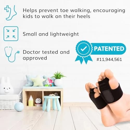 BraceAbility Patented Toe Walking Braces for Kids - Pediatric Foot Supports for Autism, Cerebral Palsy, ADHD, Youth Neurological Disorders (Large Pair, Black) thumbnail 3