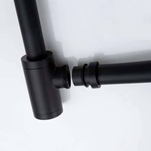 SEABEFORE Brass Round Bottle P-Trap 1 1/4, Adjustable Basin Sink Waste Drain Trap Kit, Matte Black P Trap | Height Adjustable, Solid Brass, Easy Install thumbnail 5