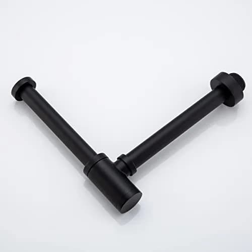 SEABEFORE Brass Round Bottle P-Trap 1 1/4, Adjustable Basin Sink Waste Drain Trap Kit, Matte Black P Trap | Height Adjustable, Solid Brass, Easy Install thumbnail 6