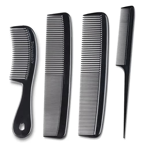 MARS WELLNESS 4 Piece Professional Comb Set Black | 80 Count (Pack of 20) thumbnail 1