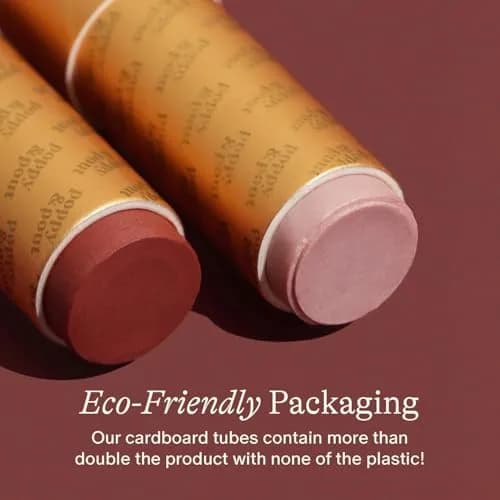 Poppy & Pout All Natural Lip Tints, 3-Pack | Sustainable Cardboard Tubes, Beeswax, Vitamin E, Coconut Oil (0.3oz each) thumbnail 6