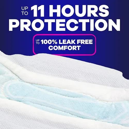 Always Maxi Overnight Pads with Wings, Size 5 Extra Heavy Overnight 72 Count | 11 Hours Protection thumbnail 4