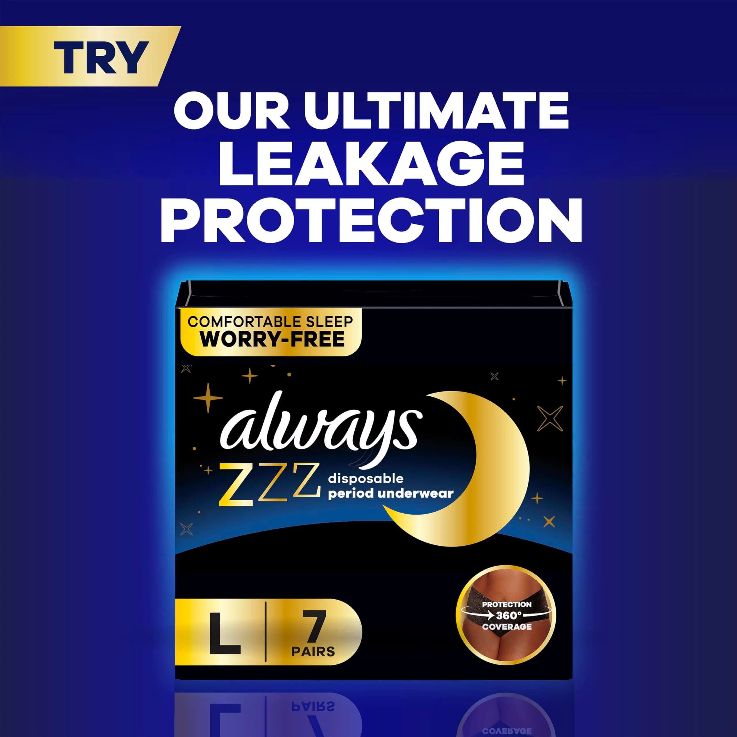 Always Maxi Overnight Pads with Wings, Size 5 Extra Heavy Overnight 72 Count | 11 Hours Protection - view 8
