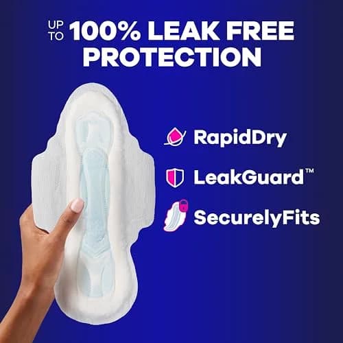 Always Maxi Overnight Pads with Wings, Size 5 Extra Heavy Overnight 72 Count | 11 Hours Protection thumbnail 2