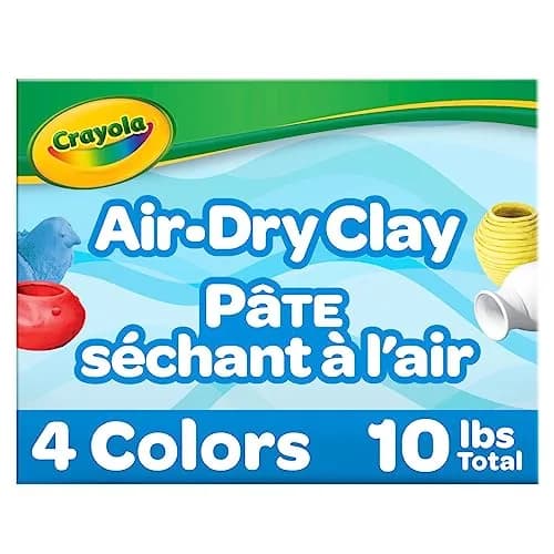Crayola Air Dry Clay for Kids (5 lb / 2.27 kg), Reusable Bucket of Terra Cotta Clay for Sculpting | Non-Toxic Arts and Crafts Supplies — White / 10lb