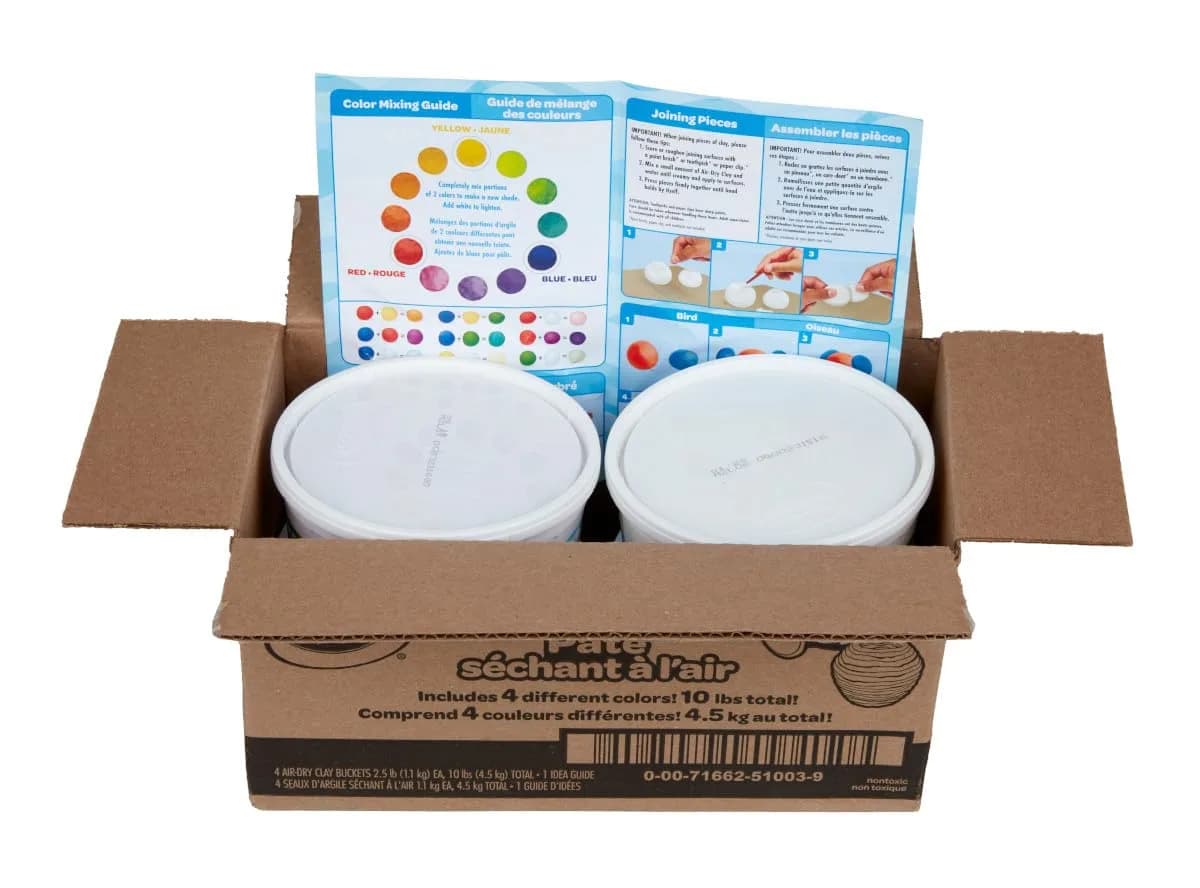 Crayola Air Dry Clay, Classic Colors, 10 lb (4.54 kg) Bulk Set | Non-Toxic Modeling Clay for Kids - view 6