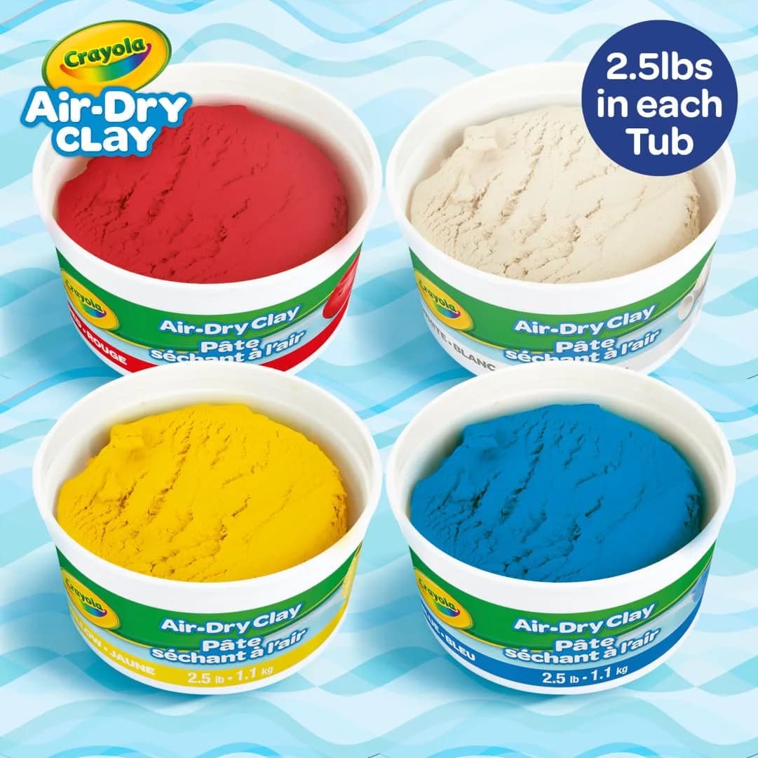 Crayola Air Dry Clay for Kids (10 lb / 4.54 kg) - White, Reusable Bucket of Sculpting Clay for Arts and Crafts | Non-Toxic - view 3