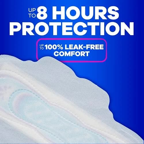 Always Ultra Thin Feminine Pads with Wings, Size 1, Regular Absorbency, Unscented, 126 Count | 100% Leak-Free Protection thumbnail 5