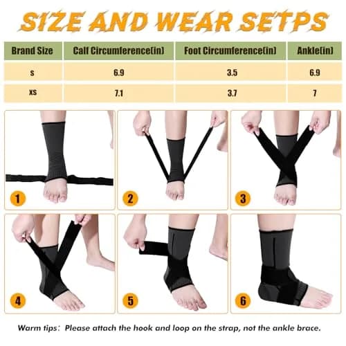 Tarpop Kids Ankle Brace Compression Support X-Small | Adjustable, Breathable & Supportive for Active Kids thumbnail 4