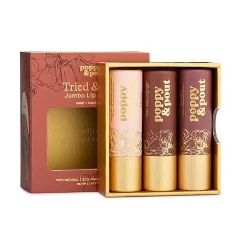 Poppy & Pout Coconut Lip Color | Natural Lip Tints with Beeswax & Vitamin E (85ml) thumbnail 1