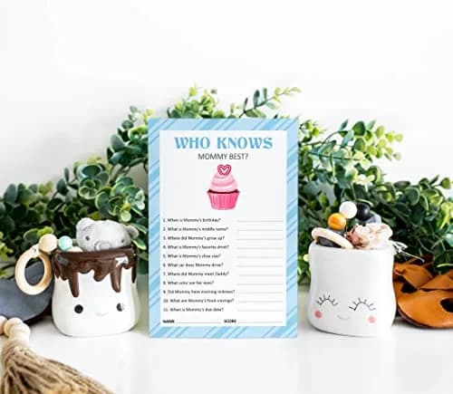 Inkdotpot Who Knows Mommy Best Baby Shower Game Cards 5x7 Inches (Pack of 50) | Fun Party Game for Guests thumbnail 4