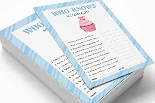 Inkdotpot Who Knows Mommy Best Baby Shower Game Cards 5x7 Inches (Pack of 50) | Fun Party Game for Guests thumbnail 3