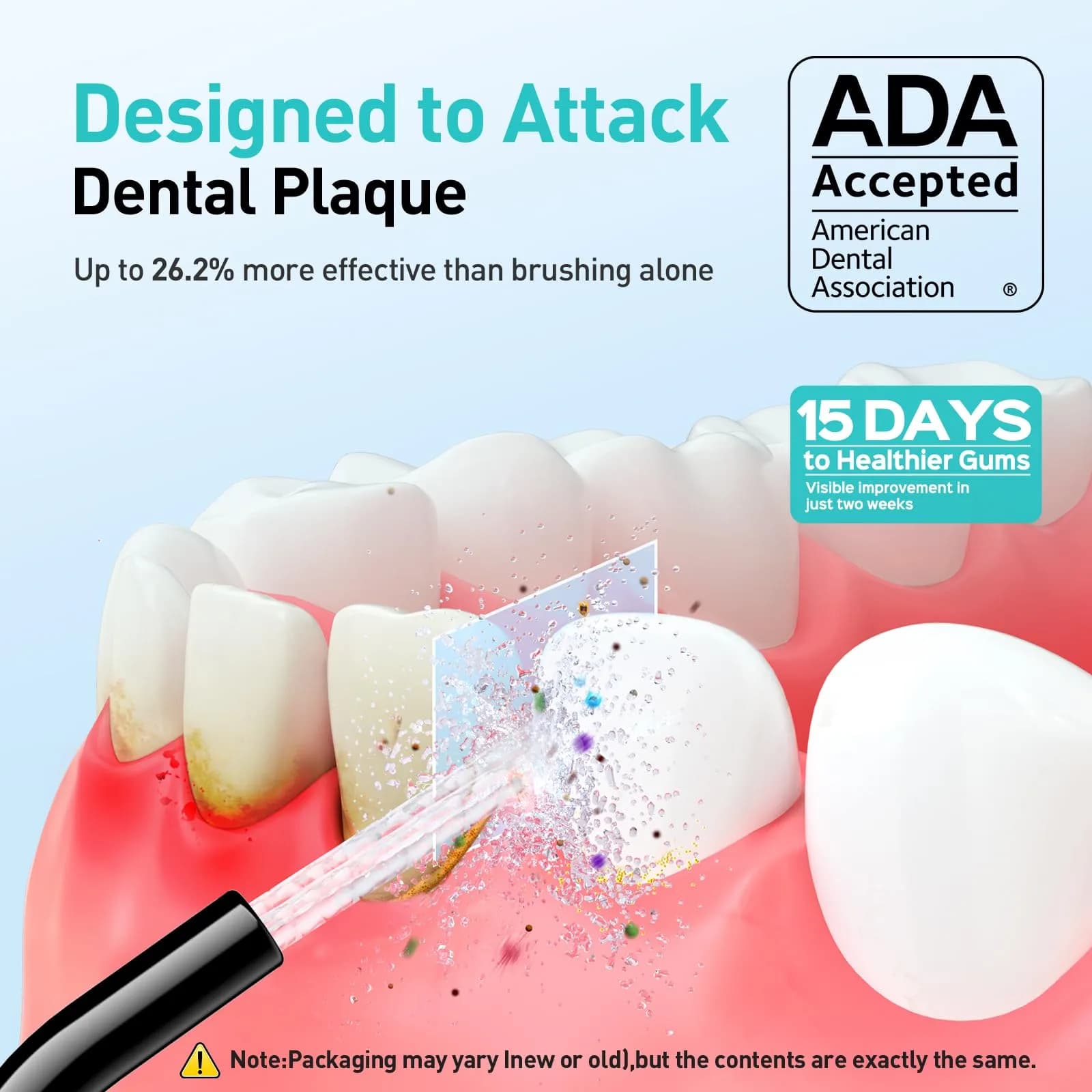 COSLUS ADA Accepted C20 Water Dental Flosser 300ml Tank | Cleans Gums Effectively - view 2