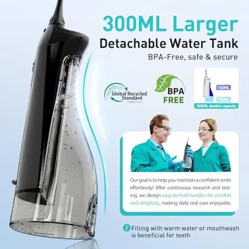COSLUS ADA Accepted C20 Water Dental Flosser 300ml Tank | Cleans Gums Effectively thumbnail 3