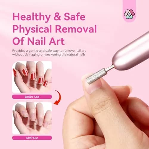 SAVILAND Electric Nail Drill Rose Efile 20,000 RPM | Professional Manicure & Pedicure Tool with 7 Bits & 51 Sanding Bands thumbnail 5