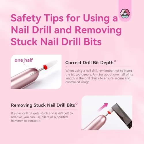 SAVILAND Electric Nail Drill Rose Efile 20,000 RPM | Professional Manicure & Pedicure Tool with 7 Bits & 51 Sanding Bands thumbnail 9