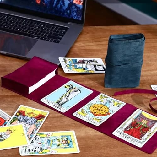 Zhengmy Tarot Card Velvet Wrap Pouch 40cm (15.75 inch) | Holds Oracle Playing Cards & Jewelry thumbnail 7