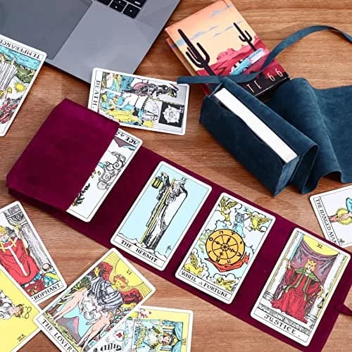 Zhengmy Tarot Card Velvet Wrap Pouch 40cm (15.75 inch) | Holds Oracle Playing Cards & Jewelry thumbnail 3